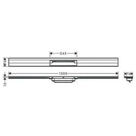 Hansgrohe RainDrain Flex Duschrinne 1000 mm edelstahl gebürstet