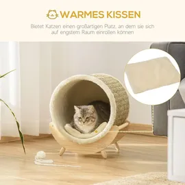 PawHut Katzenhöhle mit Regal und Kratzunterlage