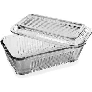 Dajar Pasabahce 97711 Butterdose, Frischhaltedose Gusto, Butterdose/Frischhaltedose 17x10,2 cm 2tlg