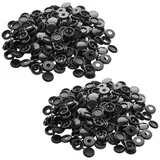 SOTech 200 Stück Abdeckkappen Ø13,3 mm Schwarz für Schrauben Bis Ø8,5 mm Kopfdurchmesser