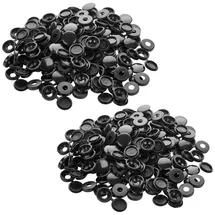 SOTech 200 Stück Abdeckkappen Ø13,3 mm Schwarz für Schrauben Bis Ø8,5 mm Kopfdurchmesser
