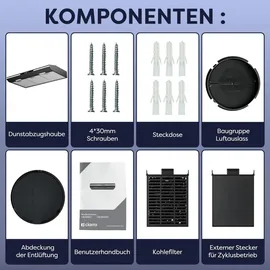 Ciarra Unterbauhaube 90 cm Schwarz
