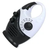 QUXVUIS Duschradio, tragbar, zum Aufhängen, wasserdicht, Lautstärke verstellbar, Knopfsteuerung, für Zuhause, Badezimmer, Toilette, Baderadios, Lautsprecher, Schwarz