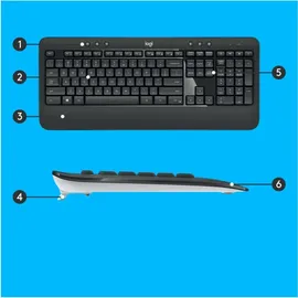 Logitech MK540 Advanced Wireless Tastatur US Set 920-008685