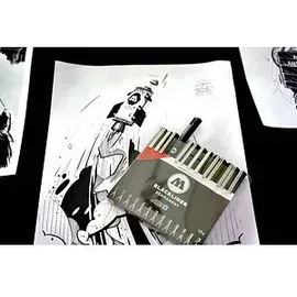 Molotow Fineliner-Set schwarz, 13 Set