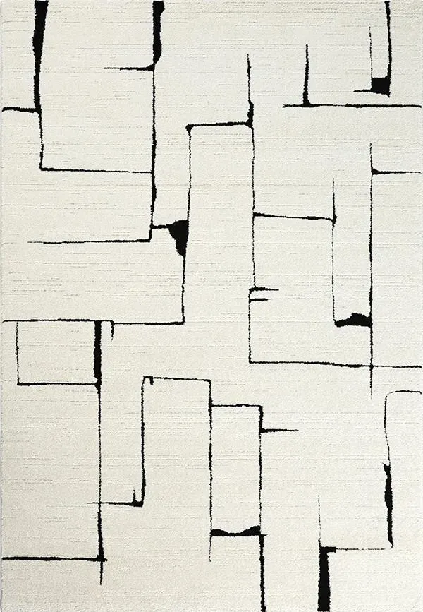 Webteppich Creme Creme ca. 120x170cm