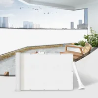 Sunnylaxx Balkon Sichtschutz 90x800cm Balkonumspannung,Balkonabdeckung,Balkonverkleidung 100% wasserdichtes,Wind-und UV-Schutz Weiße