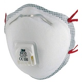 3M Atemschutzmaske, 8833SV FFP3 R D, 8833SP, DE-2729-3708-2, Weiß, Einheitsgröße