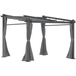 Outsunny Pergola Aluminium, Polyester
