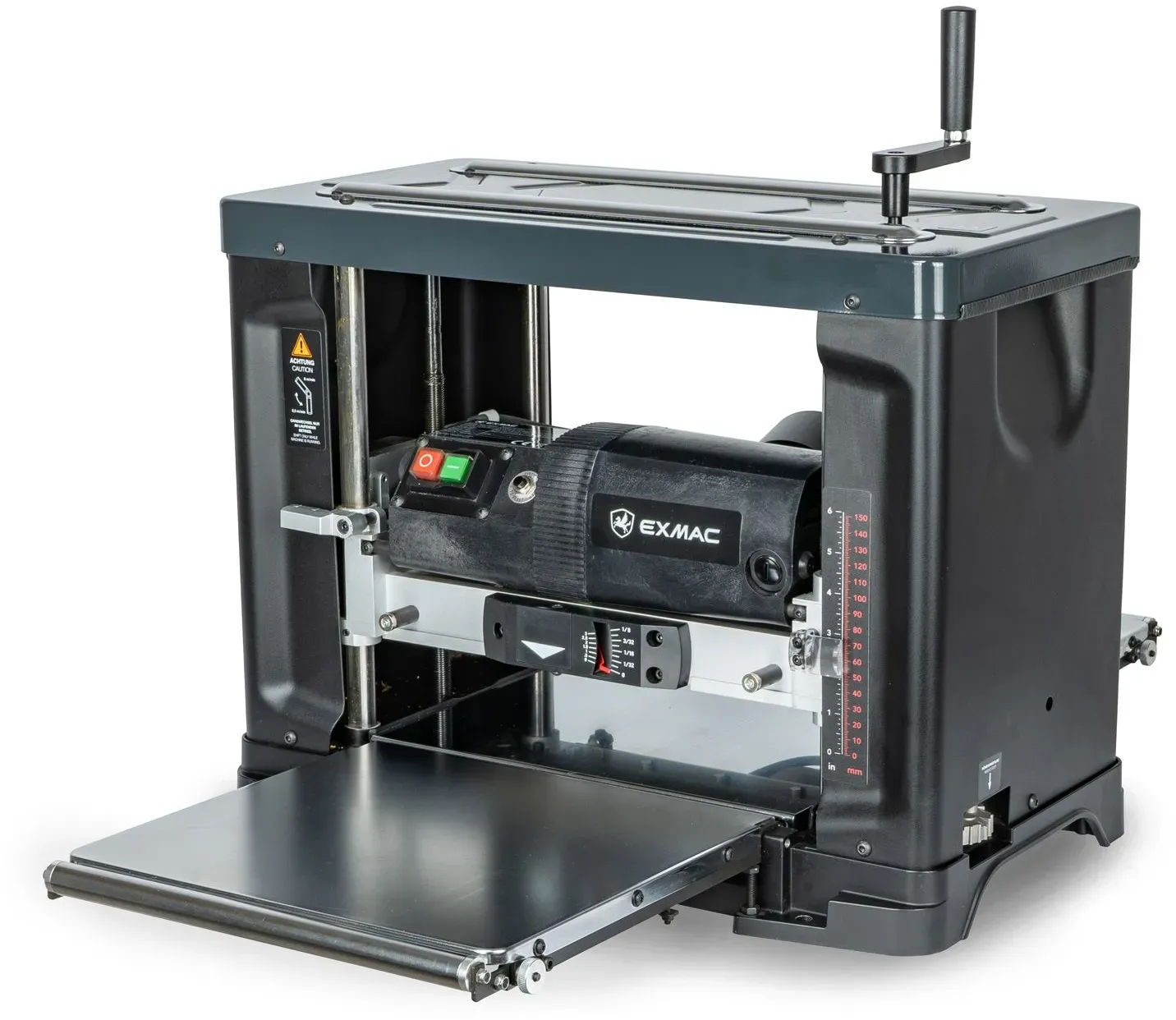 EXMAC Tragbare Dickenhobelmaschine 1500 W 330 mm mit HM Wendeplatten