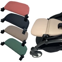 Brogtorl Kinderwagenzubehör - Beinstütze - Erweiterungsbrett kompatibel mit Babyzen YOYO - ohne Demontage - 6,2 Zoll Verlängerung - Einfach zu befestigen und zu reinigen (Grau - Braun)