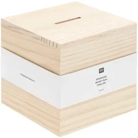 Rico Design Spardose Würfel 10 x 10 x 10 cm