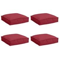 VidaXL Paletten-Sitzkissen 4 Stk. Weinrot 40x40x8 cm Oxford-Gewebe