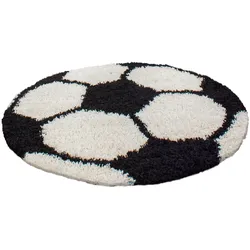 Wunderschöne Kinderteppich  rund , Höhe 30 mm, Fußball Motiv