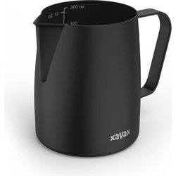 Xavax, Milchkanne, Barista-Milchkännchen aus Edelstahl, Milchschaum-Kanne, 350ml, Schwarz-matt (0.35 l)