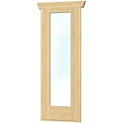 Fenster SKANHOLZ "Panoramafenster", beige (natur), B:60cm H:192,5cm, Holz, Glas, Fenster, 57 x 193 cm