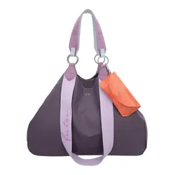Henkeltasche FRITZI AUS PREUSSEN "Izzy", Damen, Gr. B/H/T: 16cm x 36cm x 50cm, lila, Baumwolle, Taschen, aus veganen Materialien