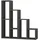 Decortie Regal Sule 42 x 20 x 89 cm Schwarz