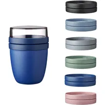 Mepal | Lunchpot Vario Ellipse | personalisierbarer Müslibecher | ideal für Tiefkühler, Mikrowelle | Vivid Blue