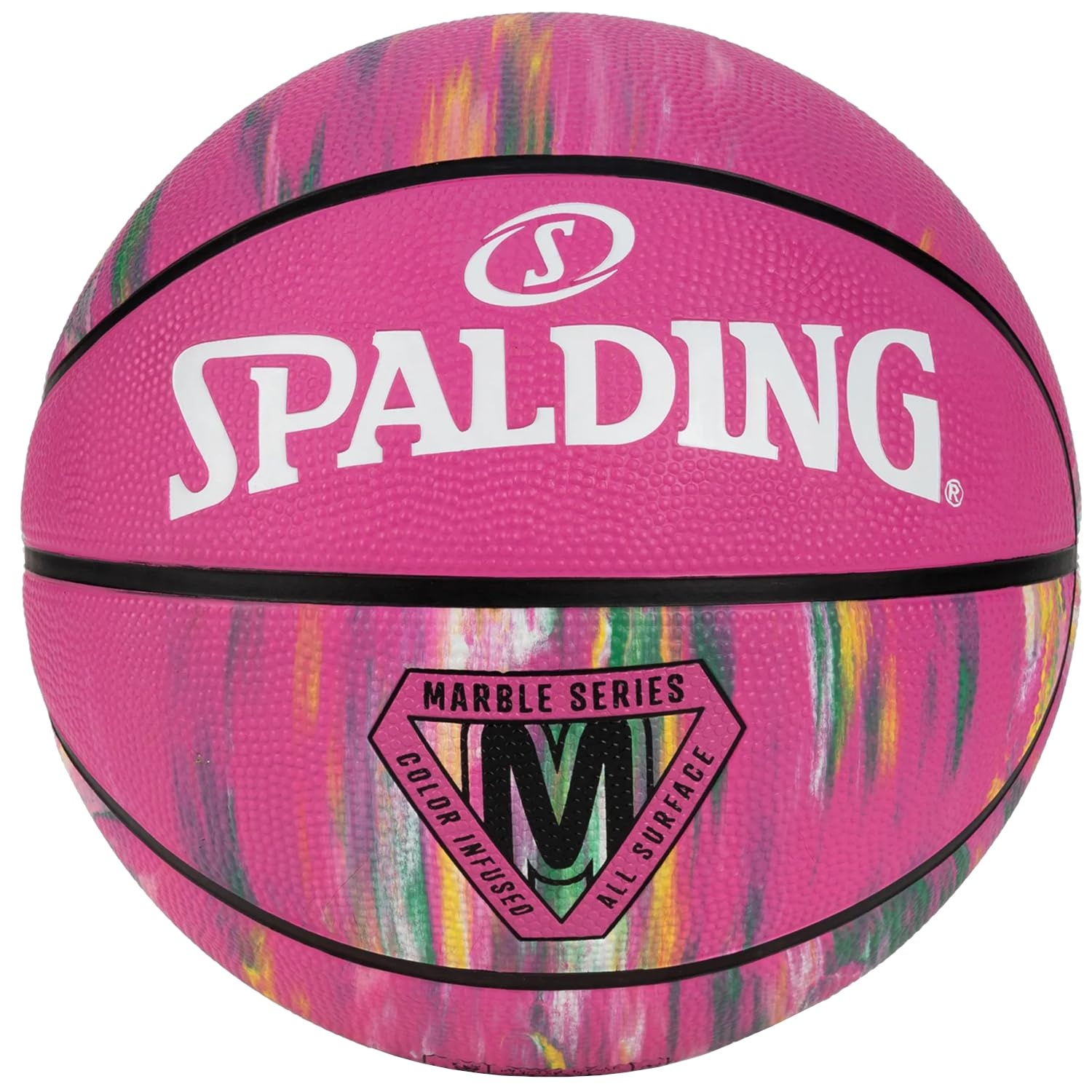 Spalding Marble Ball 84417Z, Unisex basketballs, pink, 5 EU