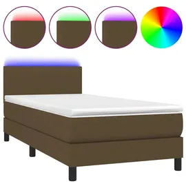 vidaXL Boxspringbett 100 x 200 cm Dunkelbraun