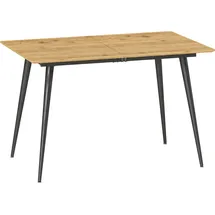 Homcom Esstisch ausziehbar rechteckig Küchentisch für 6-8 Personen mit Holzoptik, Schiebeschienen und Verriegelungen Esszimmertisch, Naturholz, 120-160 cm