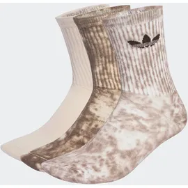 adidas Tie Dye Crew Sportsocken 3er Pack Braun L (43-45)