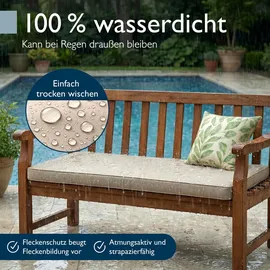 Beautissu Bankauflage 180 x 48 x 5 cm beige 4-tlg.