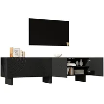 stilvora TV-Lowboard 180x40x55 cm Schwarz Spanplatte