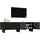 stilvora TV-Lowboard 180x40x55 cm Schwarz Spanplatte