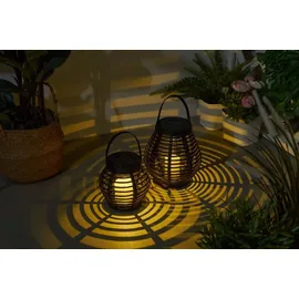 Pauleen Sunshine Glow Solar-Laterne - Schwarz/Braun