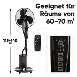 ProfiCare PC-VL3142LB 40 cm Standventilator Schwarz
