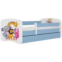 Raumhirsch furniture Kinderbett, Blau, Holzwerkstoff, Holzwerkstoff, 1 Schubladen, 80x180