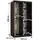 abiks möbel Schwebetürenschrank RIFLO WAVE 100 x 200 x 62 cm Schwarz