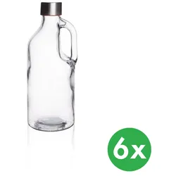 Glasflasche mit Deckel 0,55 l, 6er-Pack