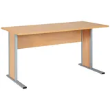 MÖBELPARTNER Schreibtisch Smileline V Buche