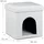 Relaxdays Sitzhocker mit Hundebox weiß 38,0 x 38,0 x 38,0 cm, 1 St.