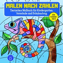 majosta Malen nach Zahlen ab 5: Tierisches Malbuch für Kindergarten, Vorschule und Schulanfang & Bonusmotive: Mandalas für Mädchen und Jungs (Malen nach Zahlen - Wunderschöne Malbücher für Kinder, Band 1)