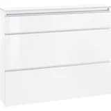 INOSIGN Schuhschrank »Magic Schuhschrank, Schuhkommode, Schuhregal, softgriff«, 3 Klappen, Doppelschuhtrommeln Komplett Hochglanz lackiert Breite 120