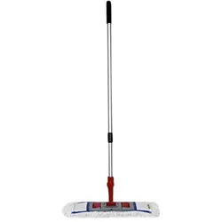 CleanSV Reinigungswagen Wischset gelb 40 cm - 24 Liter, Putzeimer mit 4 Rädern gelb mit Presse, 3 Baumwollmop 40 cm Teleskopstiehl und Mophalter 40 cm