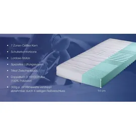 Murmelland Komfortschaummatratze ML 14, Murmelland, 14 cm hoch, gelb 140 cm x 200 cm x 14 cm