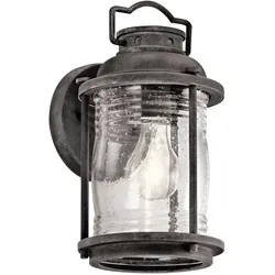 Ashland Bay Kleine Wandlaterne mit 1 Licht, verwittertes Zink