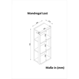 moebel17 Wandregal Lost 30 x 80 x 21 cm Walnuss