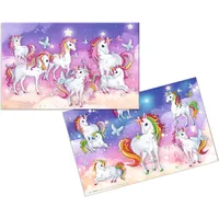 Herma 19692 Schreibtischunterlagen Kindergarten Einhorn, 3 Stück, abwischbare Kinder