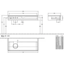 Villeroy & Boch Antao L11_5 1200x190x500mm