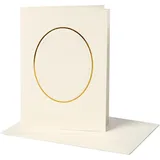 Creativ Company 23724 Passepartout-Karte, 10-teilig, gebrochenes Weiß