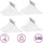 vidaXL 100 Stk. Kleiderbügel-Set Rutschfest Weiß Hartholz