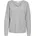 Damen Warmer Strickpullover Knitted Basic Stretch Sweater Langarm V-Ausschnitt Shirt ONLCAMILLA Farben Grau Größe M