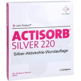 docpharm gmbh ACTISORB 220 Silver 10,5x10,5 cm steril Kompressen