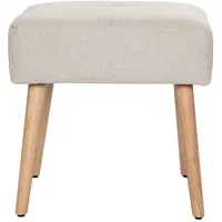 miliboo Niedriger Hocker Stoff 46 x 46 x 46 cm Beige